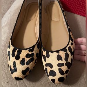 Leopard print flats